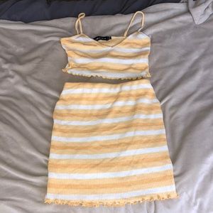 Honey bum yellow skirt SET